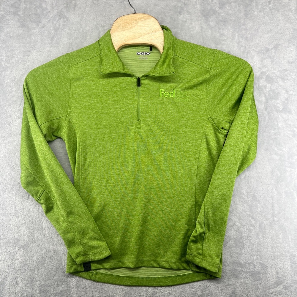 OGIO FedEx‎ Logo Performance Green 1/4 Zip Women’s Size XS